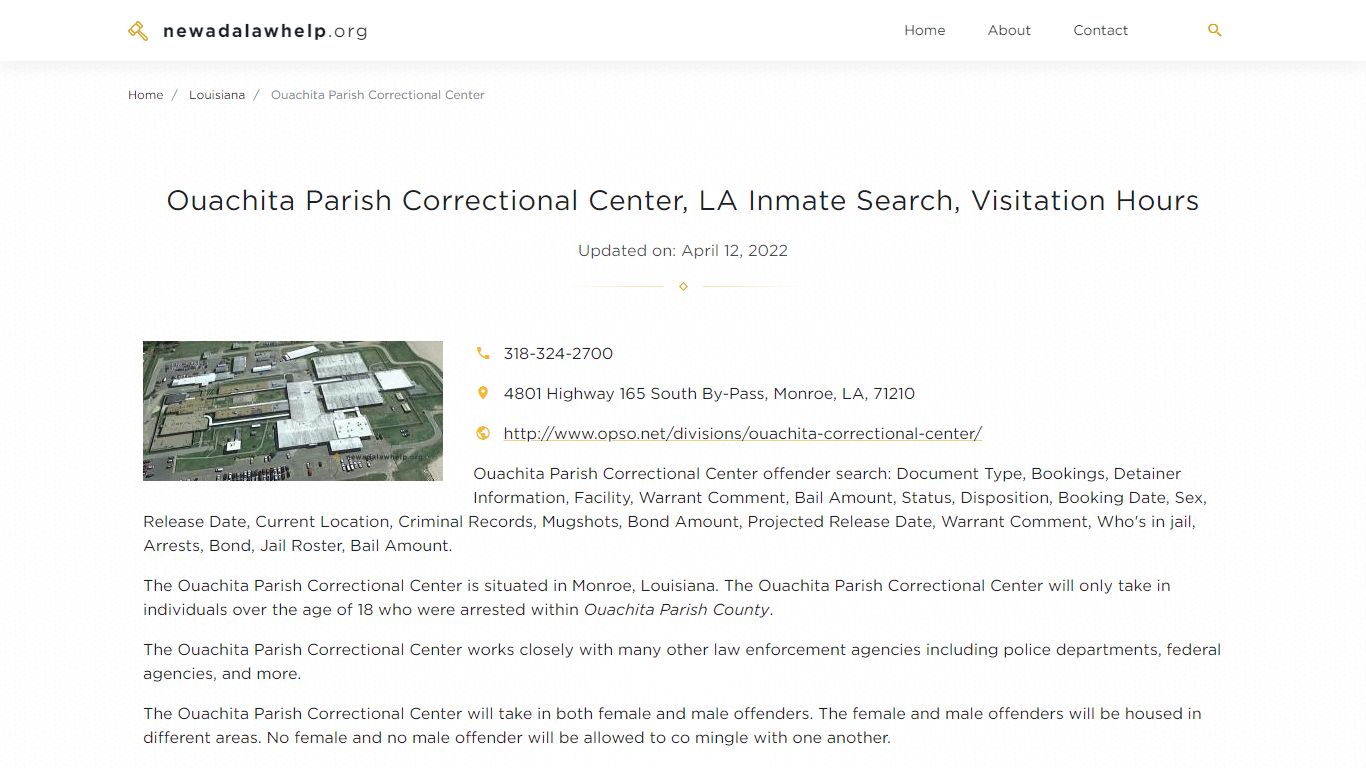 Ouachita Parish Correctional Center, LA Inmate Search ...